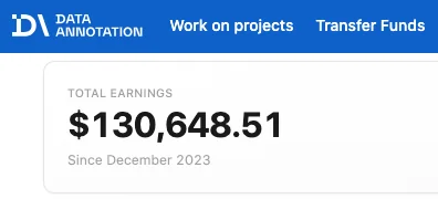 Contributor earnings screenshot